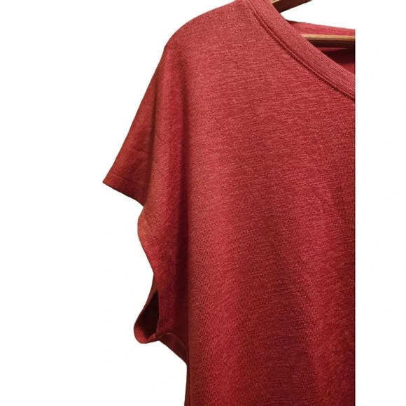 Orvis Womens Coral Color Knit Polyester Blend V-Neck Pullover Tunic Top Size XS - Picture 7 of 8